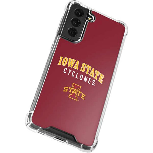 Iowa State University Collegiate Text Galaxy S21 FE Clear Case